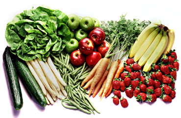 Gemüse Salat Obst gesund vegan vegetarisch
