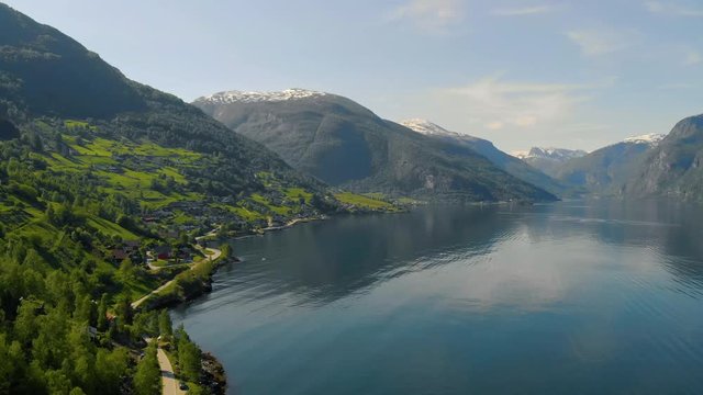 Aurland is a municipality in the county of Sogn og Fjordane, Norway. It is located on the south side of the Sognefjorden in the traditional district of Sogn. 4k Video taken with a drone
