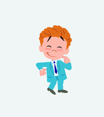 Businessman with funny expression. 