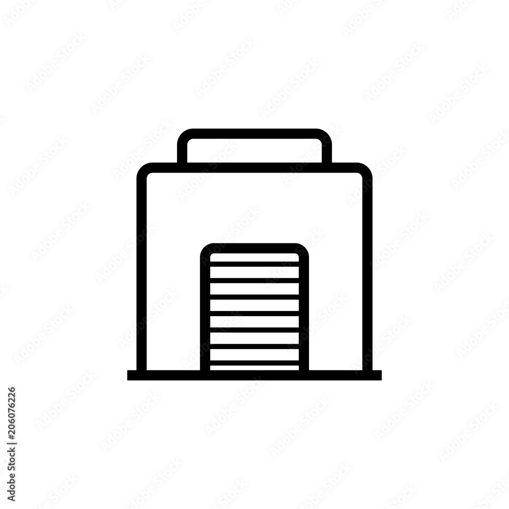 Aufkleber garage icon. element of navigation for mobile concept and web apps. thin line garage icon can be use