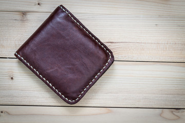 Vintage style of leather wallet
