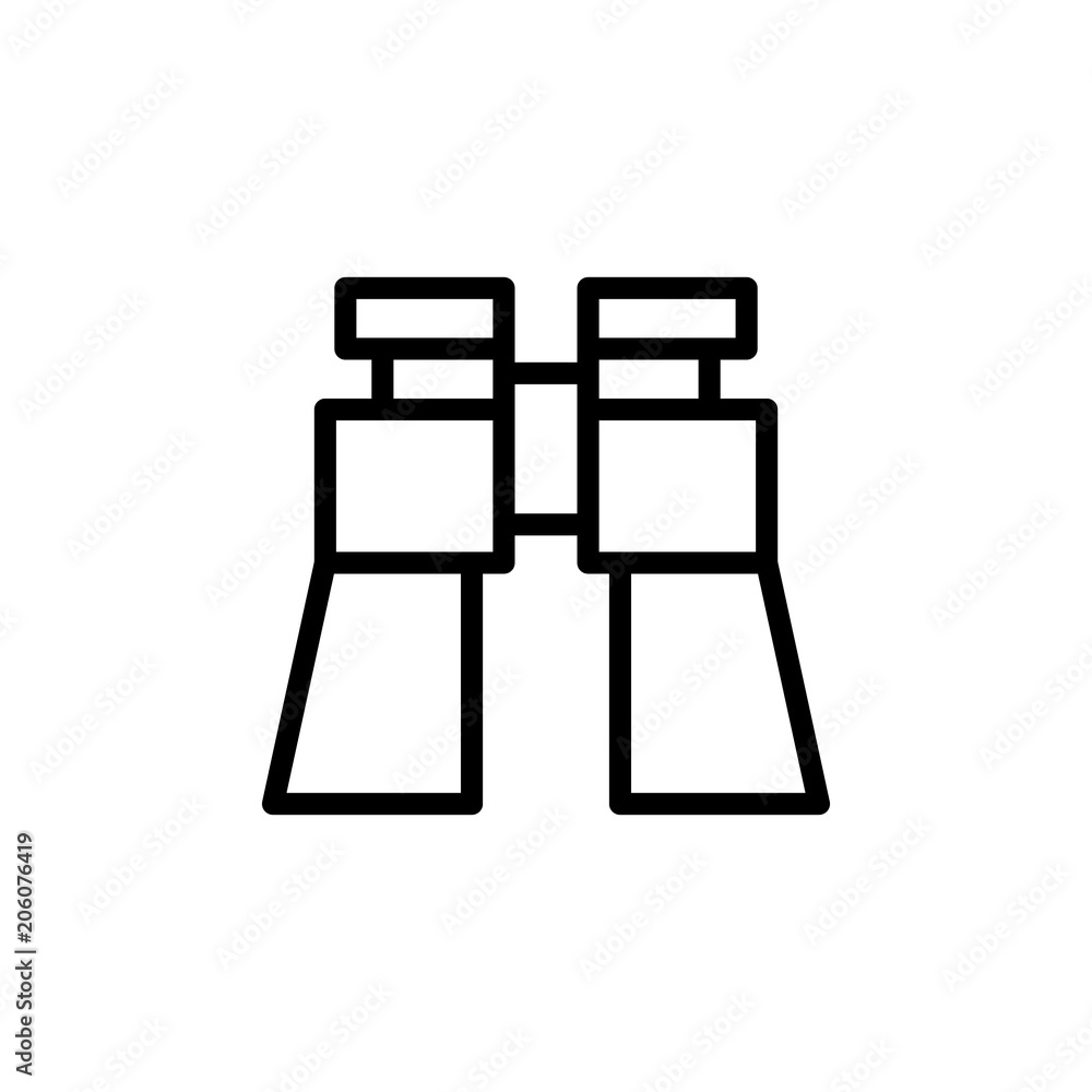 Aufkleber binoculars icon. element of navigation for mobile concept and web apps. thin line binoculars icon ca