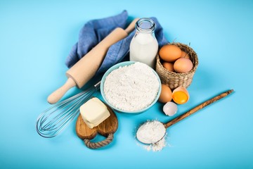 Basic baking ingredients