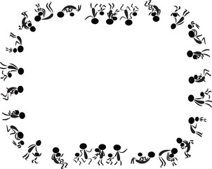 people with love vector border