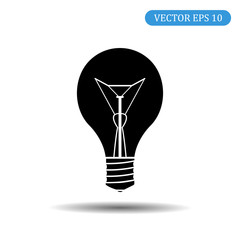 light bulb icon.Vector illustration eps 10