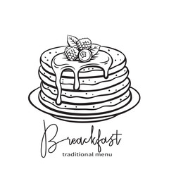 hand drawn pancakes