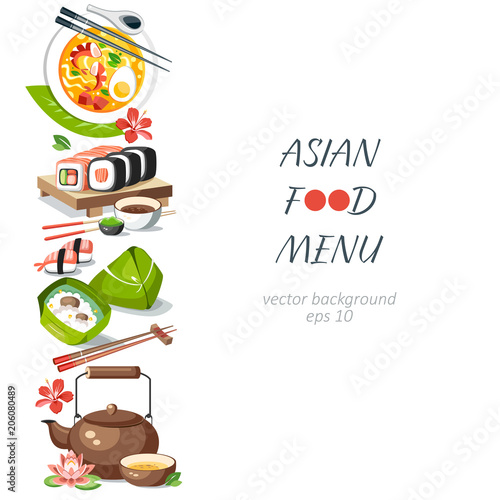 Asian food background vertical menu dishes chinese Asian food background vertical menu dishes chinese