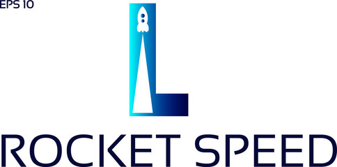 Letter L Rocket Logo Design
