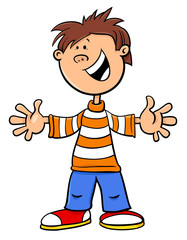 funny kid boy character cartoon illustration