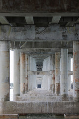 Image under a bridge