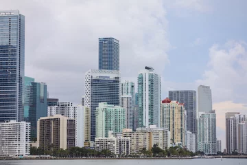 Foto op Plexiglas Veraf geschoten Brickell Miami Florida © Felix Mizioznikov