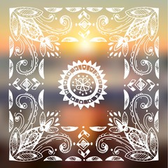 Boho style graphic elements. Beautiful hand drawn illustration.