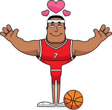 Cartoon Basketball Player  Hug