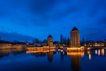 Ponts Couverts from the Barrage Vauban in Strasbourg France