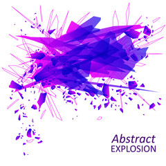 Abstract explosion geometric background