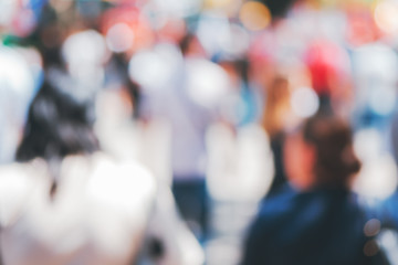 Blurred street crowd as abstract background