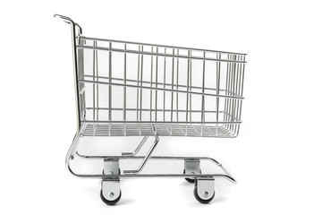 Metal Shopping Cart side shot