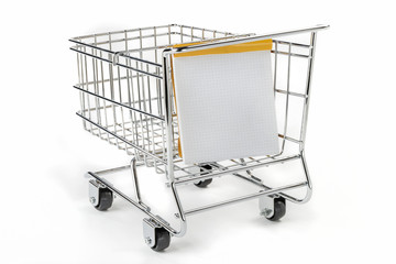 Shopping Cart with notepad