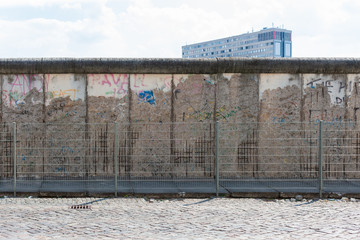 Berlin Wall, Berlin, Germany. Section of intact wall on south side of city near Wilhelmstrasse.