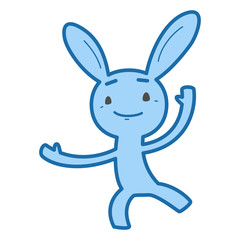 Cute illustration of a rabbit on white background
