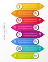 Business infographic with icons. Vector.