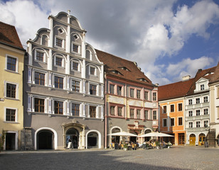 Lower market place (Untermarkt) in Gorlitz. Germany