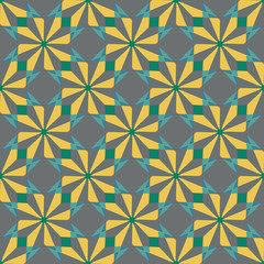 Fototapeta premium 882Geometric seamless pattern with rhombuses. Abstract background decoration. Vector illustration for design. Blue color.