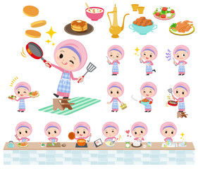 Arab Hijab style girl_cooking