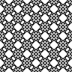Vector monochromatic illustration. Black and white floral trellis.