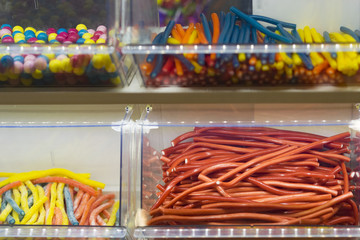 Sweets on the shelves, harm sugar