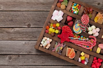 Papier Peint photo autocollant Bonbons Colorful sweets box