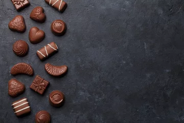 Crédence de cuisine en verre imprimé Bonbons Bonbons au chocolat