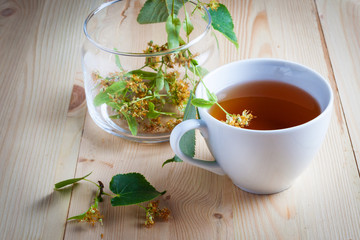 Сup with linden tea