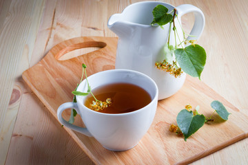 Сup with linden tea