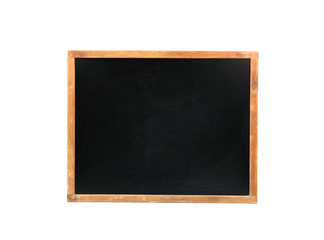 Clean chalkboard on white background. School equipment