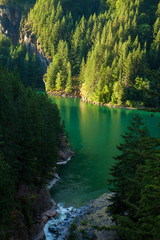 Fototapeta na wymiar Diablo Lake in North Cascades National Park, Washington, USA