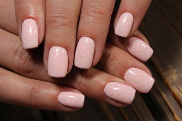 stylish manicure with a design