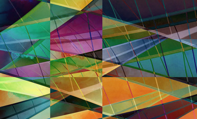 Fototapeta premium Digital background art of colorful shapes