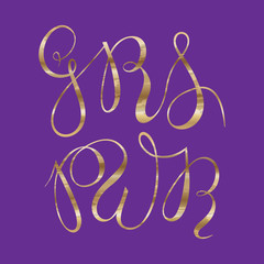 Obraz premium GRL PWR - Girl power vector