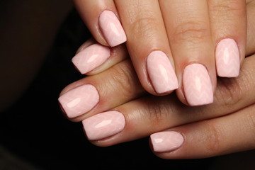 beautiful pink manicure