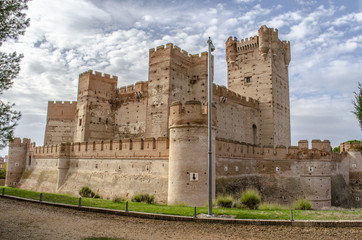 Castillo de la Mota de Medina del Campo  en la provincia de Valladolid