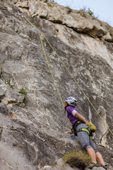 Obraz premium Escalader rise up to the peak