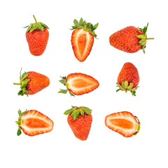 strawberry on the white background.  Food concept. 