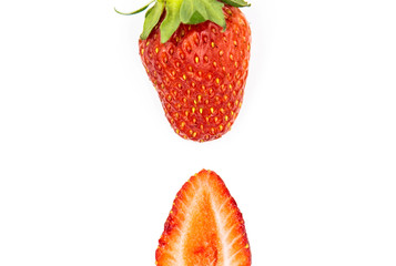 strawberry on the white background.  Food concept. 