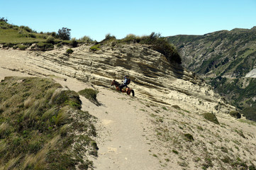 Cavalier en haute montagne