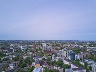 Aerial view of City Tallinn Estonia