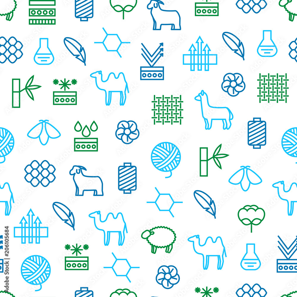 Aufkleber symbols of fabric feature seamless pattern background. vector