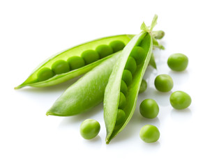 Green peas in closeup