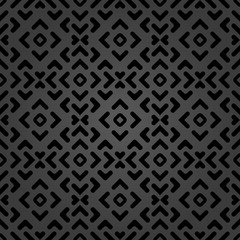 Seamless dark background for your designs. Modern vector ornament. Geometric abstract pattern