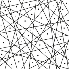Seamless background for your designs. Modern vector ornament. Geometric black and white abstract pattern